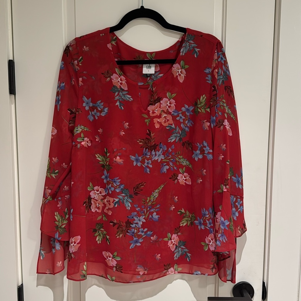 Cabi Floral Peasant Blouse